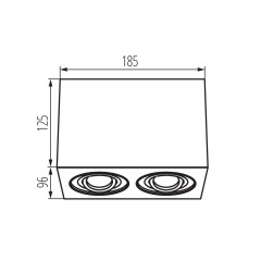 Точковий накладний світильник Kanlux GORD DLP 250-W (25473)