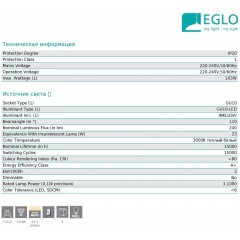 Бра спрямованого світла Eglo 92933 Mini 4