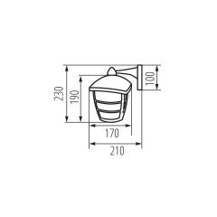 Світильник вуличний Kanlux Rila 23L-DOWN (23581)