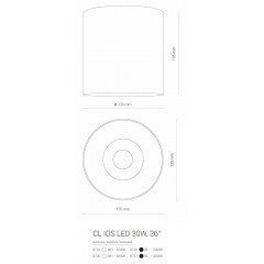 Точковий накладний світильник Nowodvorski 8731 CL IOS LED 30W 3000K 36° WHITE CN