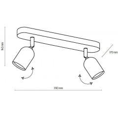 Спот з двома лампами TK LIGHTING 3303