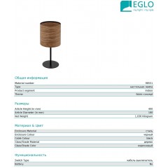 Декоративна настільна лампа Eglo CANNAFESCA 98551