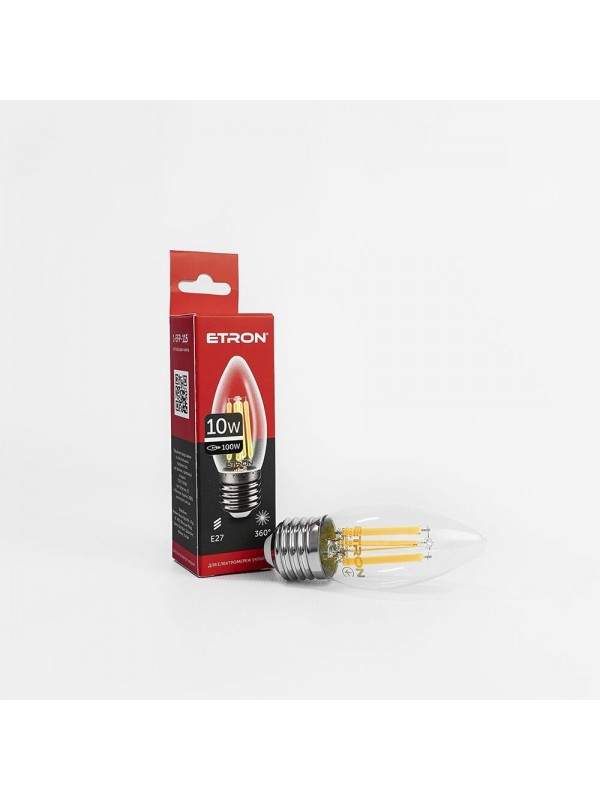 Лампа світлодіодна ETRON Filament 1-EFP-115 С37 10W 3000K E27