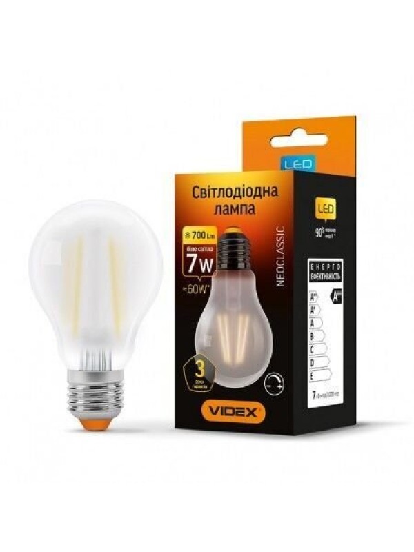 Декоративна лампа Videx Filament VL-A60FMD 7W E27 4100K