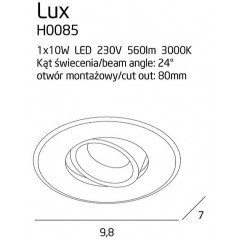 Точковий врізний світильник Maxlight H0085 LUX
