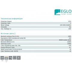 Стельовий світильник Eglo 99337 Crespillo