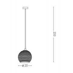 Люстра-підвіс Ideal lux 241227 Riga SP1 Big Fume