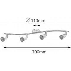 Спот з чотирма лампами Rabalux 5994 Norman