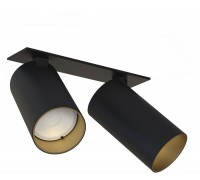 Спот з двома лампами Nowodvorski 7690 MONO SURFACE II BLACK/GOLD PL