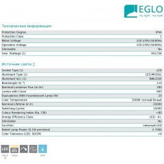 Вулична підсвітка фасаду Eglo 94795 Suesa