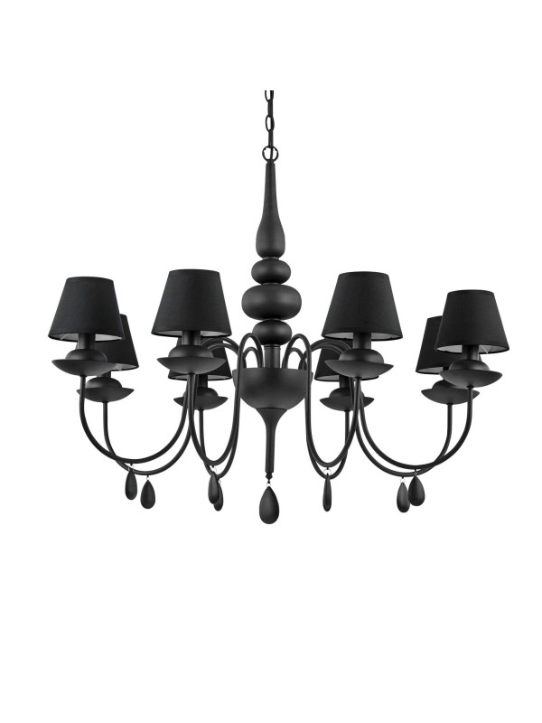 Люстра Ideal lux Blanche SP8 Nero (111896)