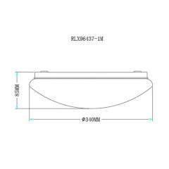 Стельовий світильник Zuma Line Carpi Ceiling RLX96437-1M