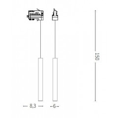 Світильник для трекової системи Ideal lux 231723 Sky Track Bianco