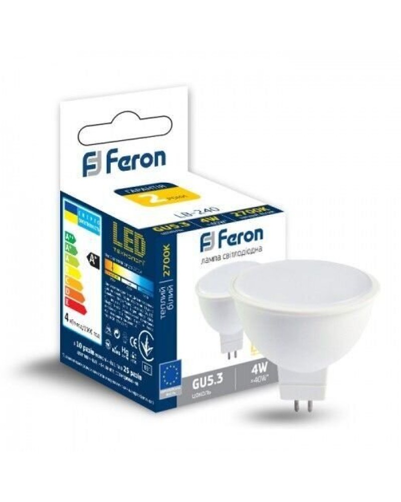 Світлодіодна лампа Feron LB-240 4W G5.3 2700K