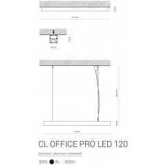 Стельовий світильник Nowodvorski 8300 CL OFFICE PRO LED 120 31W 3000K BLACK PL