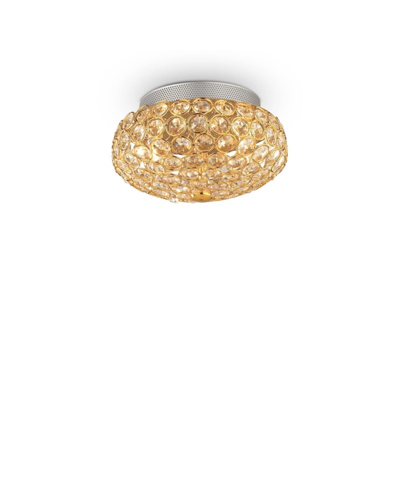 Кришталева люстра Ideal lux King PL3 Oro (75402)