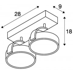 Спот з двома лампами SLV 147311