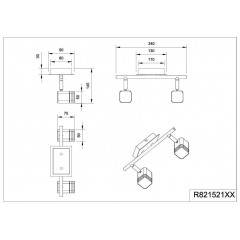 Спот з двома лампами Trio Roubaix R82152131