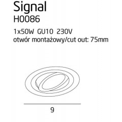 Точковий врізний світильник Maxlight H0086 SIGNAL I