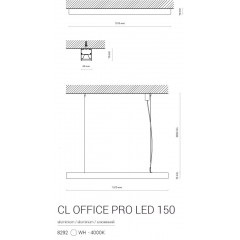 Стельовий світильник Nowodvorski 8292 CL OFFICE PRO LED 150 40W 4000K WHITE PL