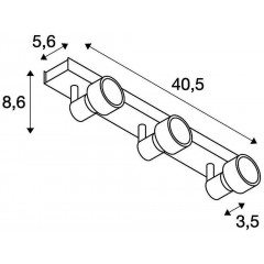 Спот з трьома лампами SLV 147380