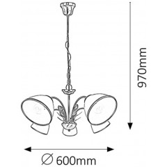 Люстра класична Rabalux 2780 Aletta