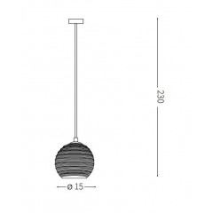 Люстра-підвіс Ideal lux 241241 Riga SP1 Small Ambra