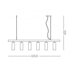 Люстра-підвіс Ideal lux 231333 Dynamite SP6 Bianco