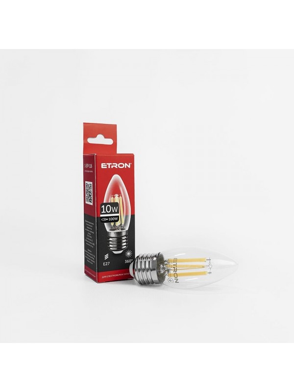 Лампа світлодіодна ETRON Filament 1-EFP-116 С37 10W 4200K E27