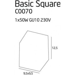 Точковий накладний світильник Maxlight C0071 Basic Square