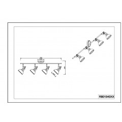 Спот з чотирма лампами Trio Gina R80154032