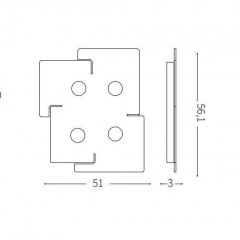 Стельовий світильник Ideal lux 215778 Totem PL4