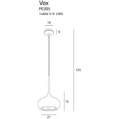 Люстра-підвіс Maxlight P0305 VOX Сopper