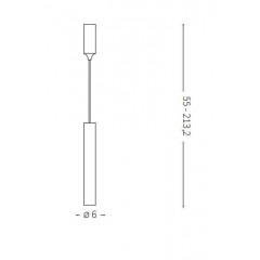 Люстра-підвіс Ideal lux 211701 Tube SP1 Medium Bianco