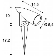 Грунтовий вуличний світильник SLV 227504