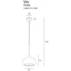 Люстра-підвіс Maxlight P0306 VOX Gold