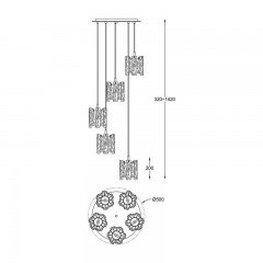 Люстра-підвіс Zuma Line Froze Pendant P0509-05D-B5AC