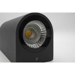 Вулична підсвітка фасаду Skarlat OLP5012-COB 6W+6W BK 3000K IP54