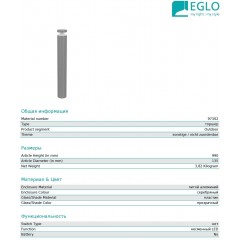 Світильник вуличний Eglo 97302 Melzo
