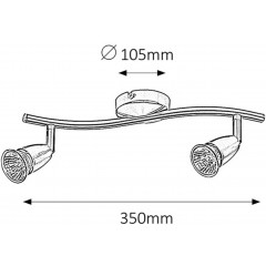 Спот з двома лампами Rabalux 5996 Norman