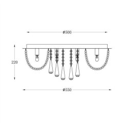 Кришталева люстра Zuma Line Sensi Ceiling 19157L