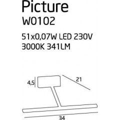 Підсвітка для картин і дзеркал Maxlight W0102 Picture