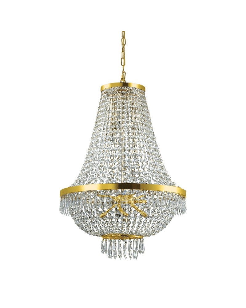 Кришталева люстра Ideal lux Caesar SP12 Oro (114743)