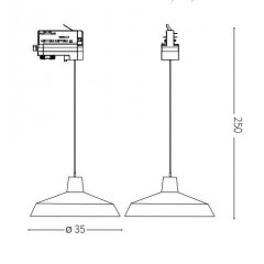 Світильник для трекової системи Ideal lux 231839 Moby Track Nero