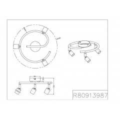 Спот з трьома лампами Trio Paris R80913987