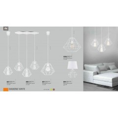 Декоративна настільна лампа TK lighting 844 Diamond White