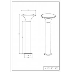 Світильник вуличний Trio Kongo 420160142