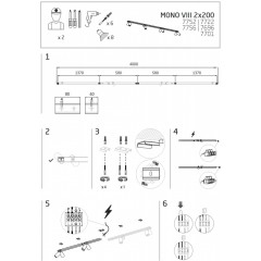 Спот-система Nowodvorski 7752 MONO VIII 2X200 WHITE PL