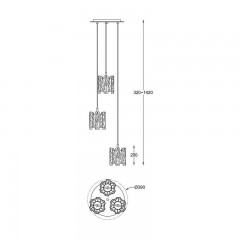 Люстра-підвіс Zuma Line Froze Pendant P0509-03D-B5AC