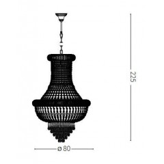 Кришталева люстра Ideal lux 243528 Dubai SP24 Ottone